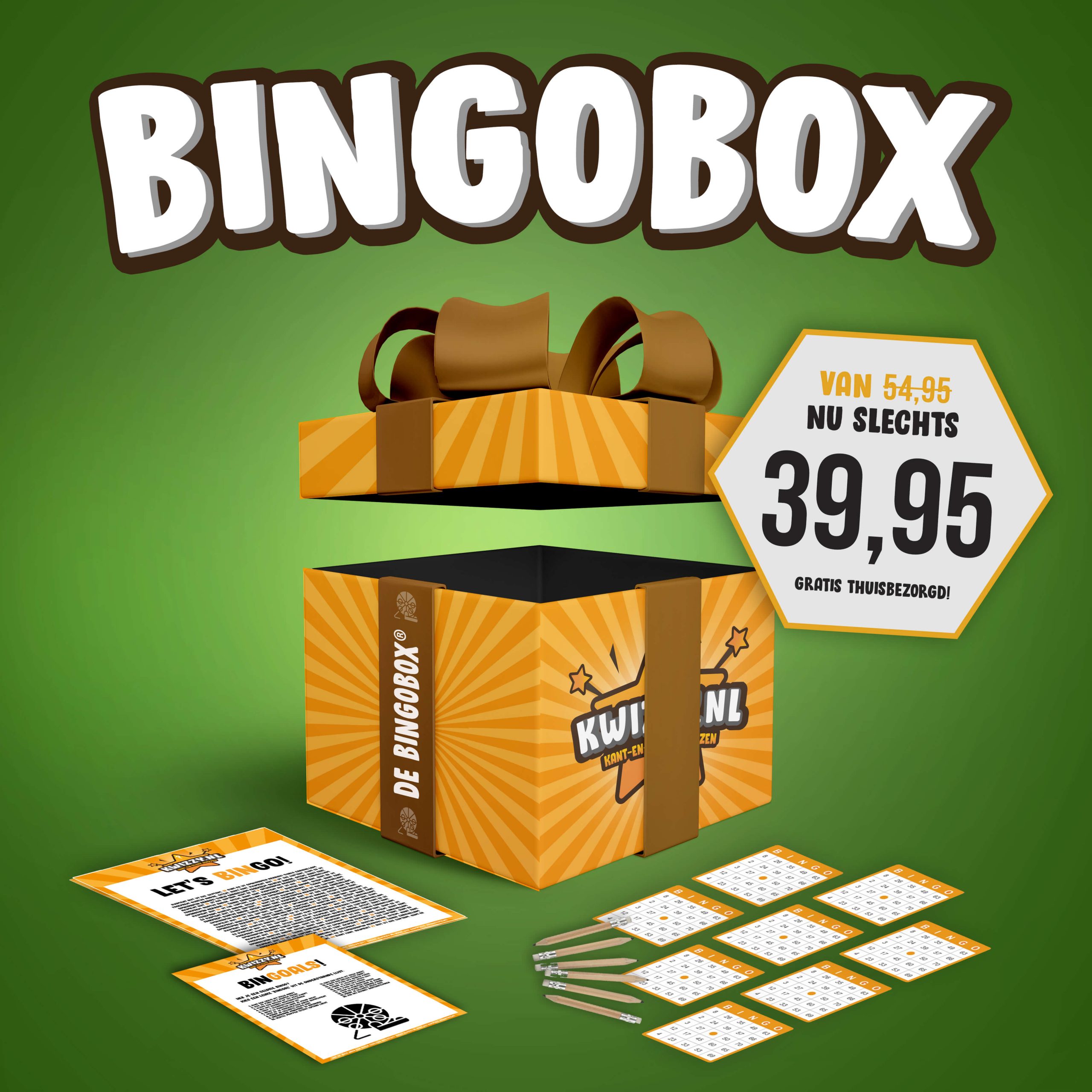 Een op maat gemaakt Bingo spel spelen? Bestel de Bingobox van Kwizzy.nl!